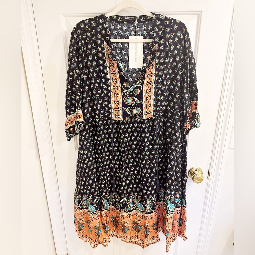 Navy Boho Bloomchic Dress